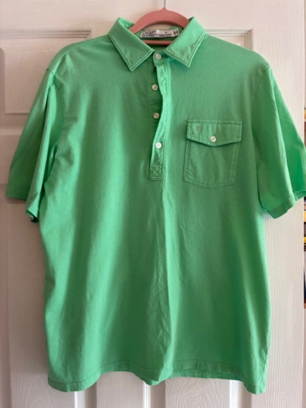 Criquet Clothing Seafoam Green Pocket Polo - M
